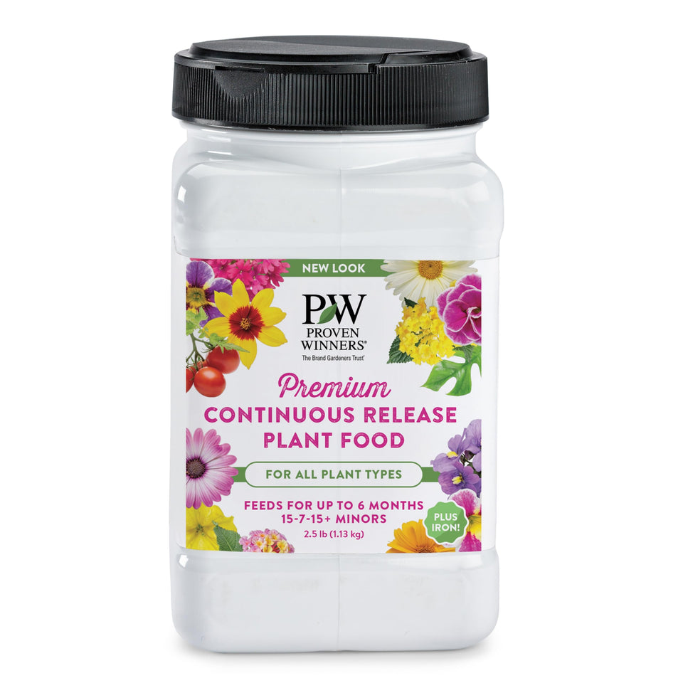 Proven Winners shaker-top fertilizer for easy soil application in containers