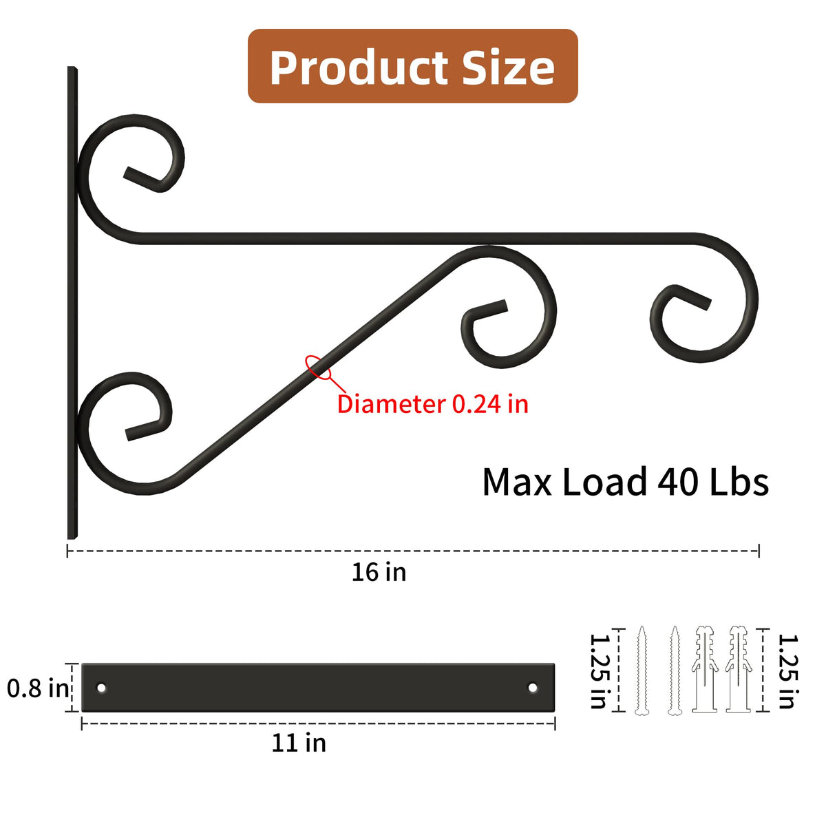 Versatile indoor or outdoor decor solution for pots, bird feeders, and signs.