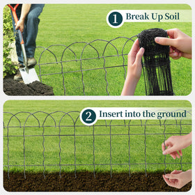 PROWORX 40-foot border stretch defines paths and flower beds clearly.