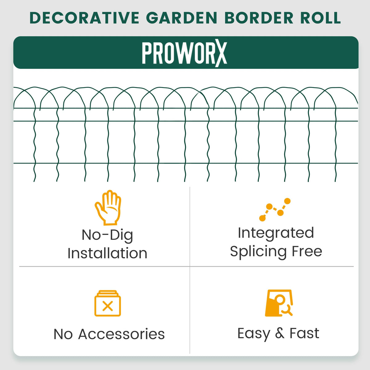 PROWORX garden border along a bed protects and guides.