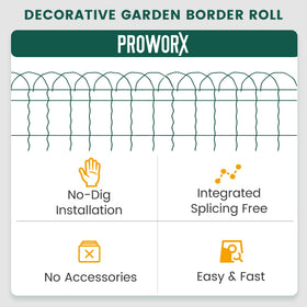 PROWORX garden border along a bed protects and guides.