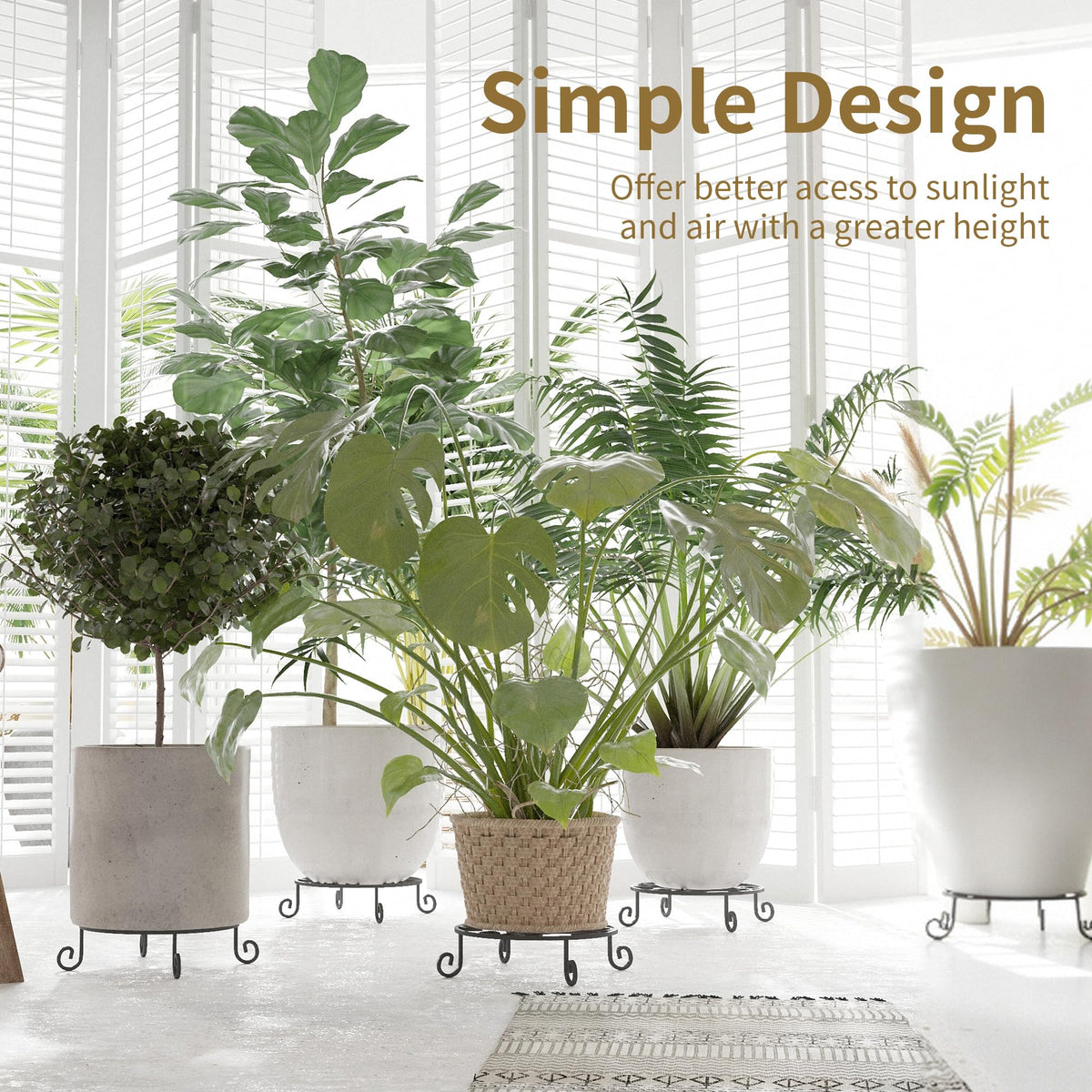 PROWORX indoor-outdoor plant display stand fits living rooms and balconies