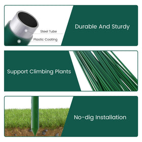 PROWORX upright plant stakes organize outdoor spaces with vertical growing.