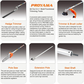 PROYAMA 10 inch cutting length supports precise edging and pruning.