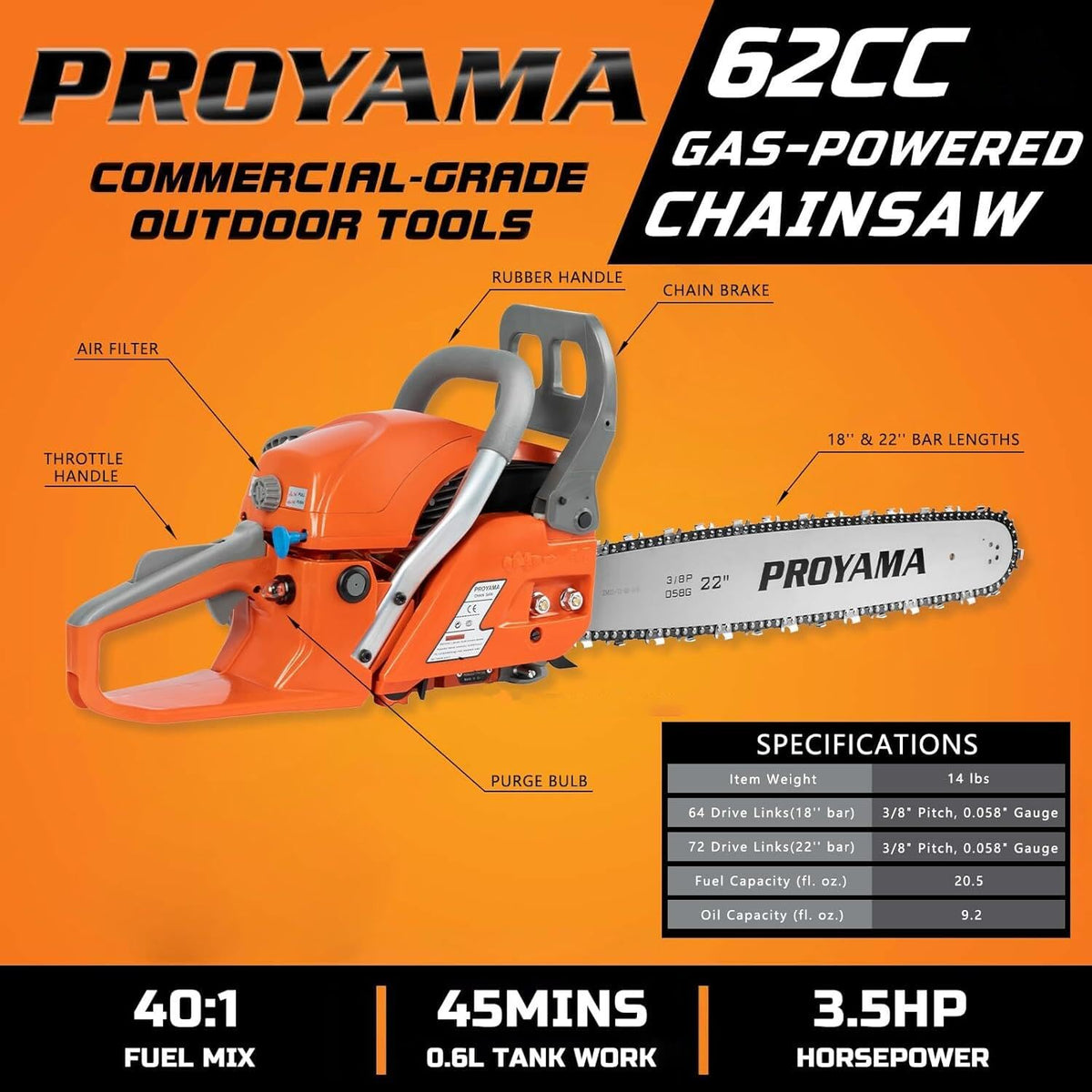 PROYAMA anti-vibration system reduces fatigue during long pruning sessions