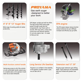 PROYAMA easy-start ignition for quick, reliable starts.