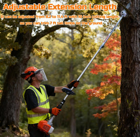PROYAMA adjustable extension reach from 8.2 to 11.4 feet for tall limbs.