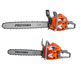 PROYAMA gas chainsaw offers reliable performance with efficient fuel use.