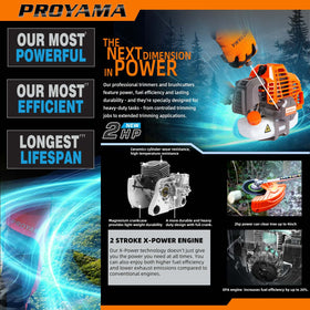 PROYAMA quick-release split shaft enables simple storage and transport.