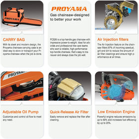PROYAMA wrap-around top-handle with soft grip reduces fatigue