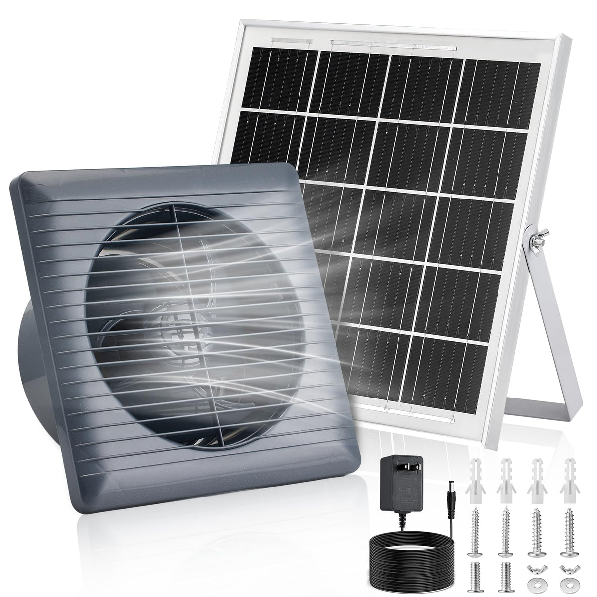 Prozilon solar exhaust fan panel setup enables off-grid ventilation for sheds.