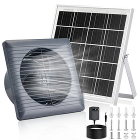 Prozilon solar exhaust fan panel setup enables off-grid ventilation for sheds.