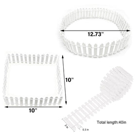 Prsildan white two-pack fence panels for DIY fairy gardens