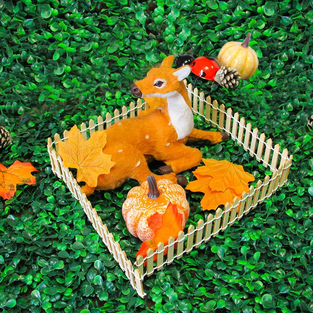 Prsildan 40-inch fairy garden fence full view enhances miniature landscapes