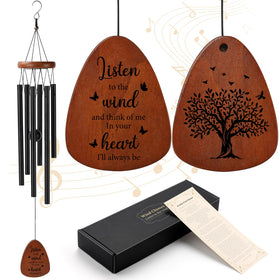 PRSTENLY 26-inch memorial wind chimes create remembrance and tranquil outdoor ambience.