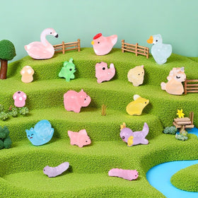 Prudiut luminous rabbits enrich fairy gardens with soft glow.