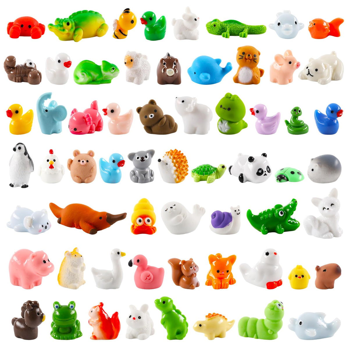 Prudiut mini resin duck figurine for desk decor and scavenger hunts