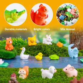 Prudiut mini resin rabbit adds charm to terrariums and miniatures