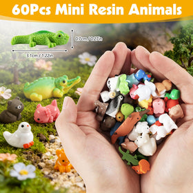 Prudiut resin swan figurine for dollhouses and fairy garden scenes