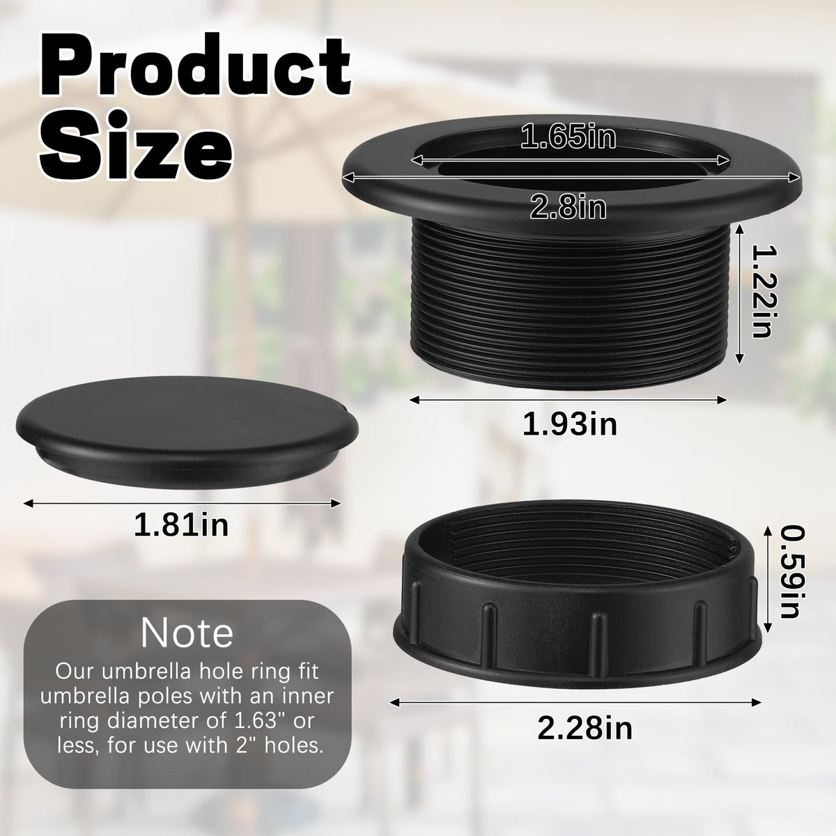 Prudiut patio table hole cover keeps outdoor surfaces clean and organized.