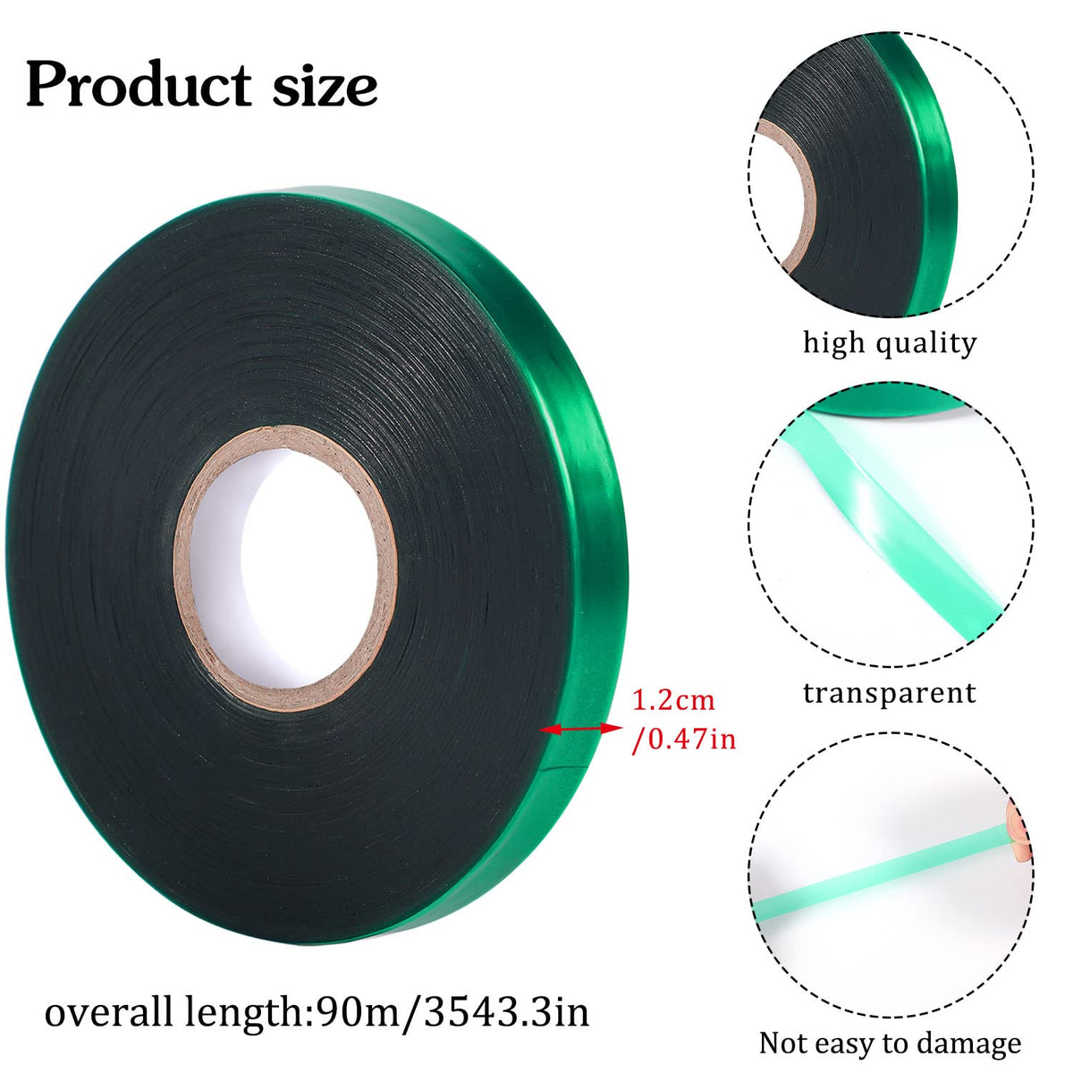 Prudiut stretch garden tape 12mm adapts to growing vines for flexible support.