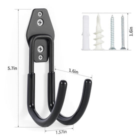 Pruite hose hanger wall mount 2-pack side view, compact and space-saving