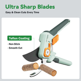 PrunePro micro-tip snips enable precise trimming in tight spaces.