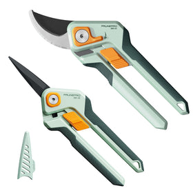 PrunePro pruning shears blade close-up showing sharp German steel for clean cuts.