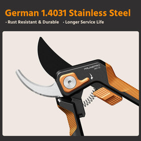 PrunePro safety-lock design image highlights secure locking during pruning tasks