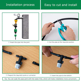 PRUNkuar tubing connected to emitter for targeted irrigation