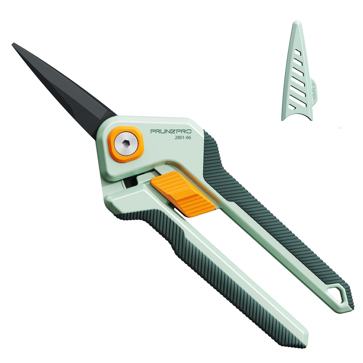 PrunePro garden scissors blade close-up for precise cuts in delicate stems