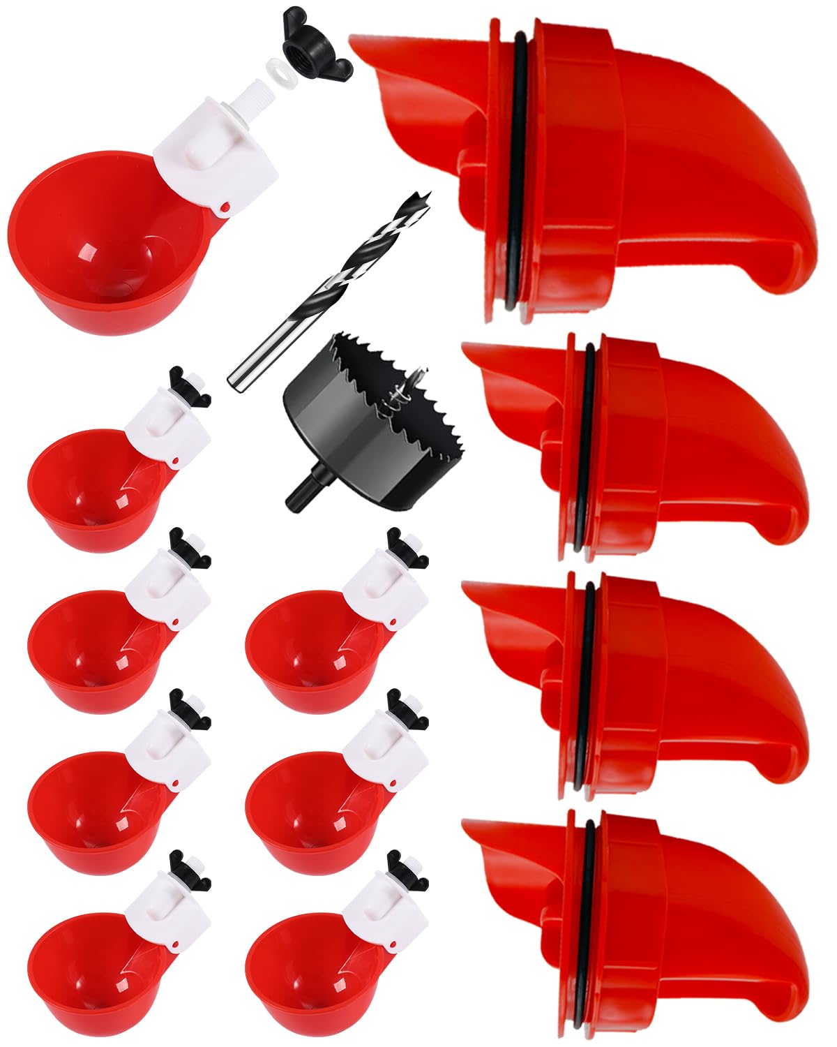 Psarnuk chicken feeder waterer set ready for easy poultry feeding and watering