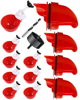 Psarnuk chicken feeder waterer set ready for easy poultry feeding and watering