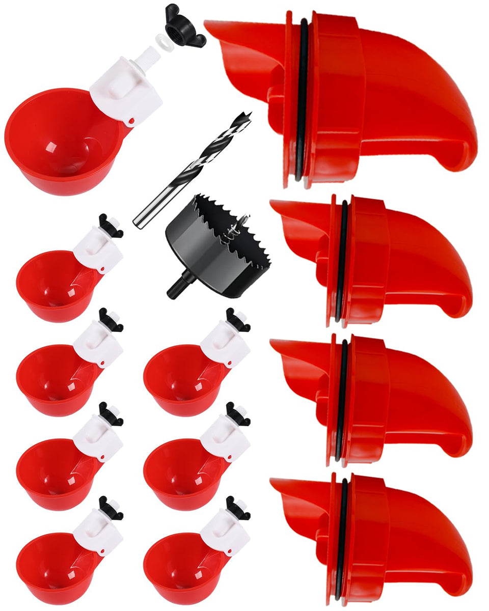 Psarnuk chicken feeder waterer set ready for easy poultry feeding and watering