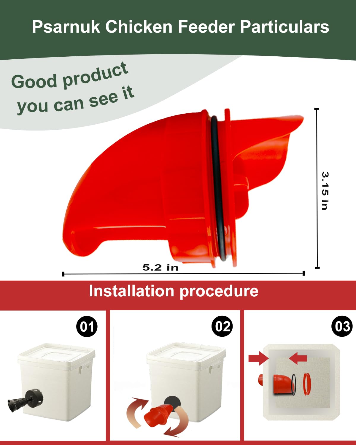 Psarnuk premium PP material ensures durability and easy cleaning