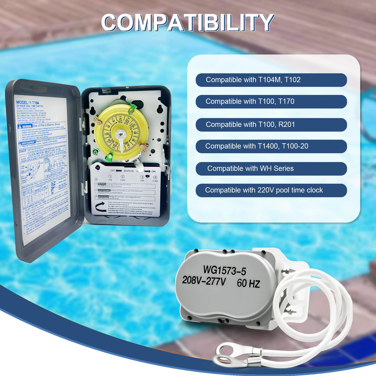 Back label of Pschimit.W WG1573-5 motor confirms compatibility details
