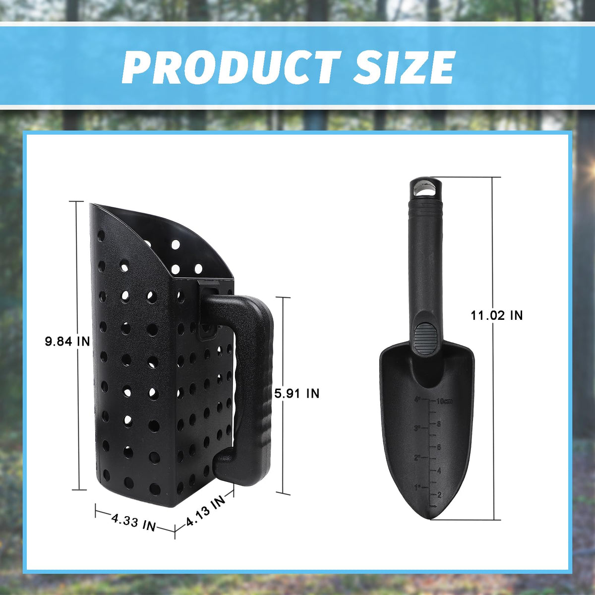 PSEBAY heavy-duty digging trowel designed for beach treasure hunting.