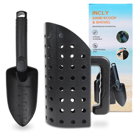 PSEBAY sand scoop for metal detecting with holes for fast sand sifting.