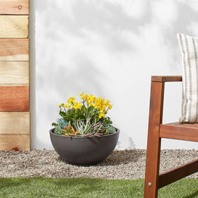 PSW square planter complements indoor decor and outdoor gardens.