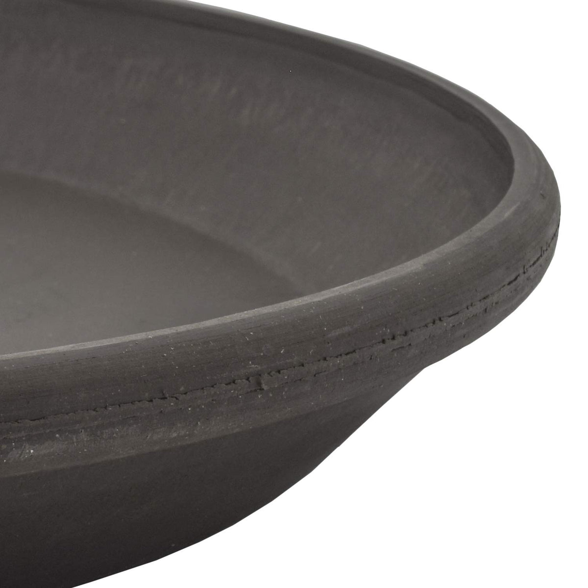 PSW Pot Collection indoor/outdoor saucer in dark charcoal for versatile use