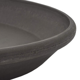 PSW Pot Collection indoor/outdoor saucer in dark charcoal for versatile use