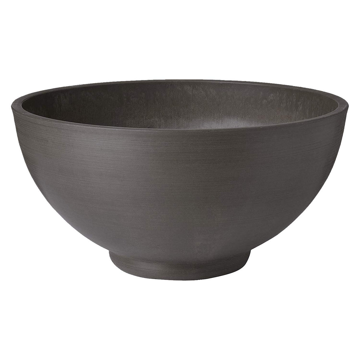 PSW Simplicity Bowl 15x8 square planter in dark charcoal for indoor or outdoor use.