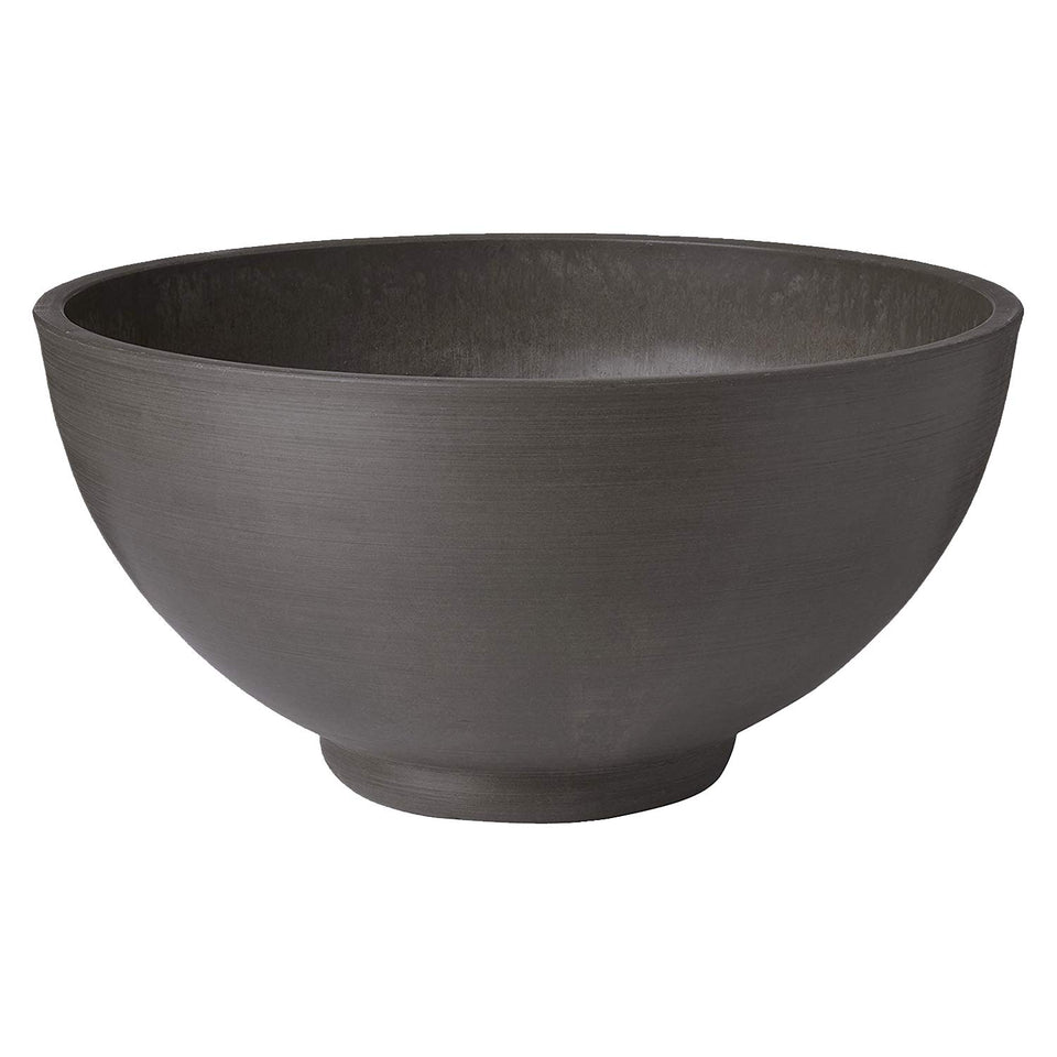 PSW Simplicity Bowl 15x8 square planter in dark charcoal for indoor or outdoor use.