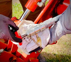 Ag Poppet relief tool by PT Squared Trading Co for safe hydraulic disconnect