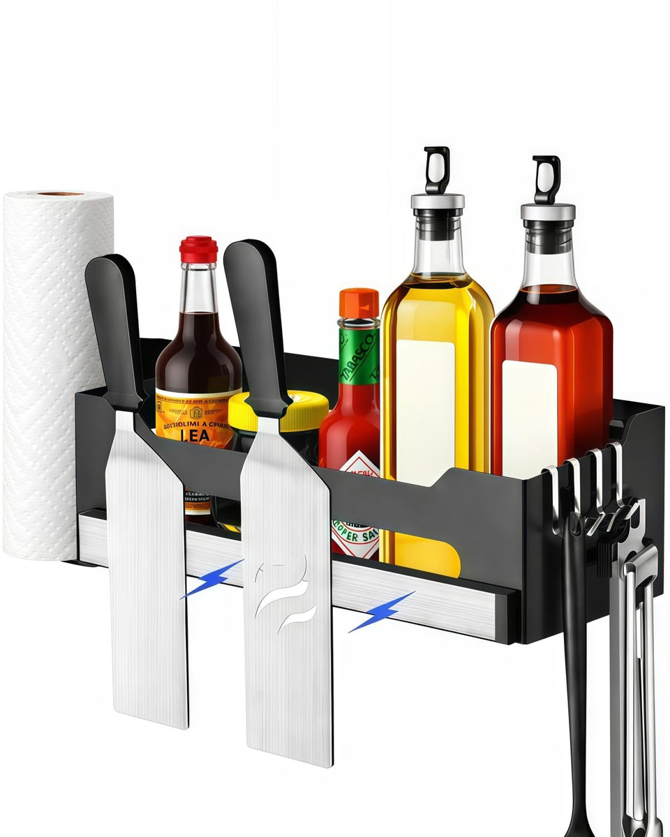 PTALSEAW Blackstone Caddy with deep box design organizes bottles and spices for easy grilling
