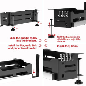 PTALSEAW Blackstone Caddy stores tools and towels for quick access