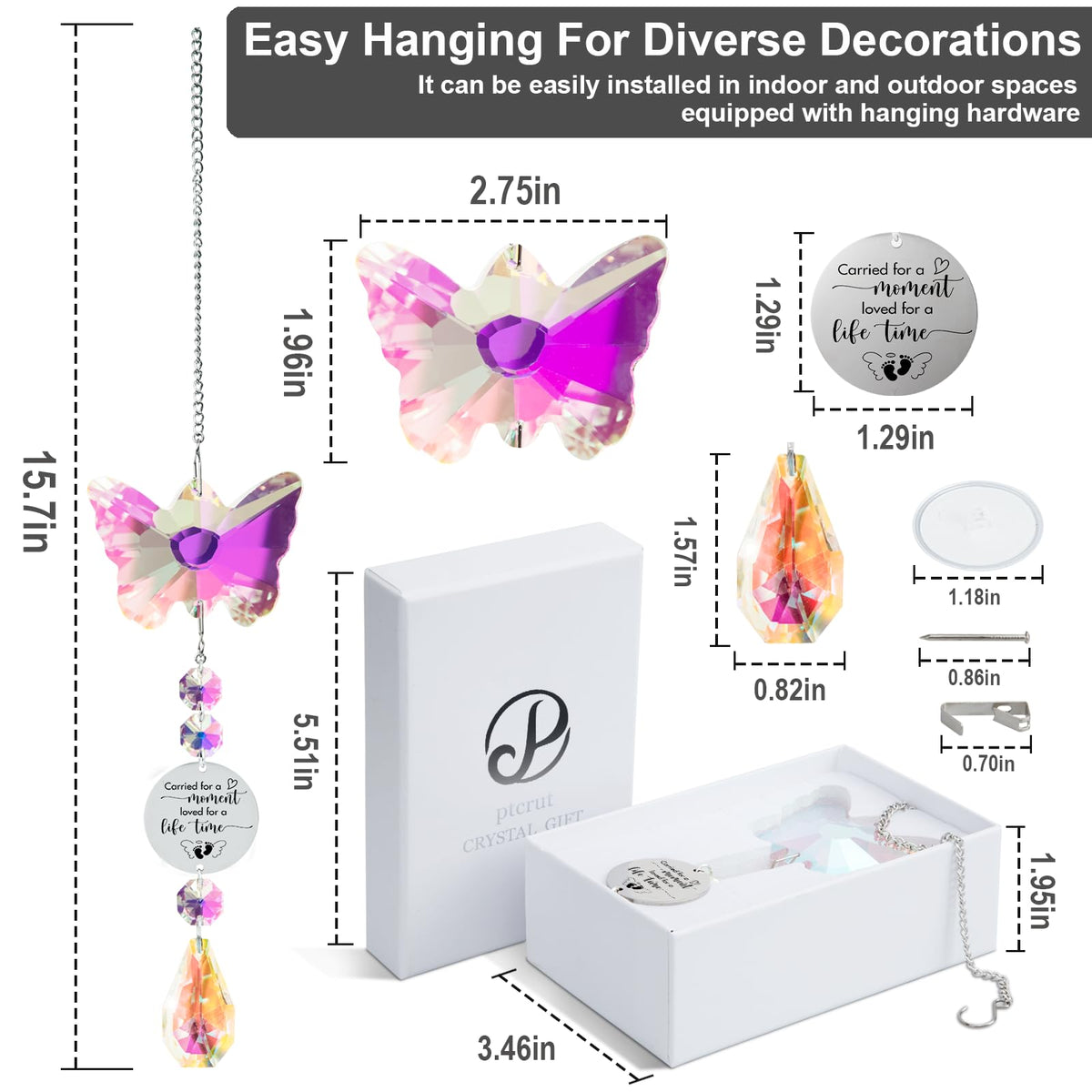 Ptcrut memorial suncatcher makes a meaningful bereavement gift.