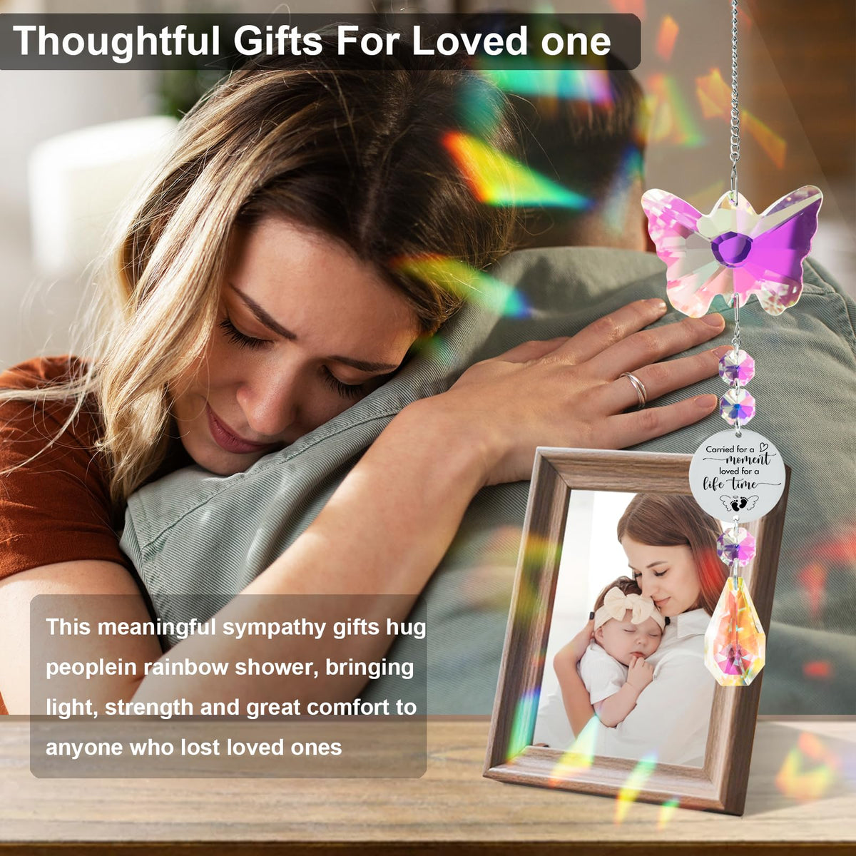 Ptcrut Butterfly Suncatcher refracts sunlight into vivid rainbows.