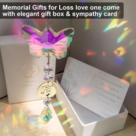 Ptcrut Butterfly Suncatcher includes a sympathy card for condolences.