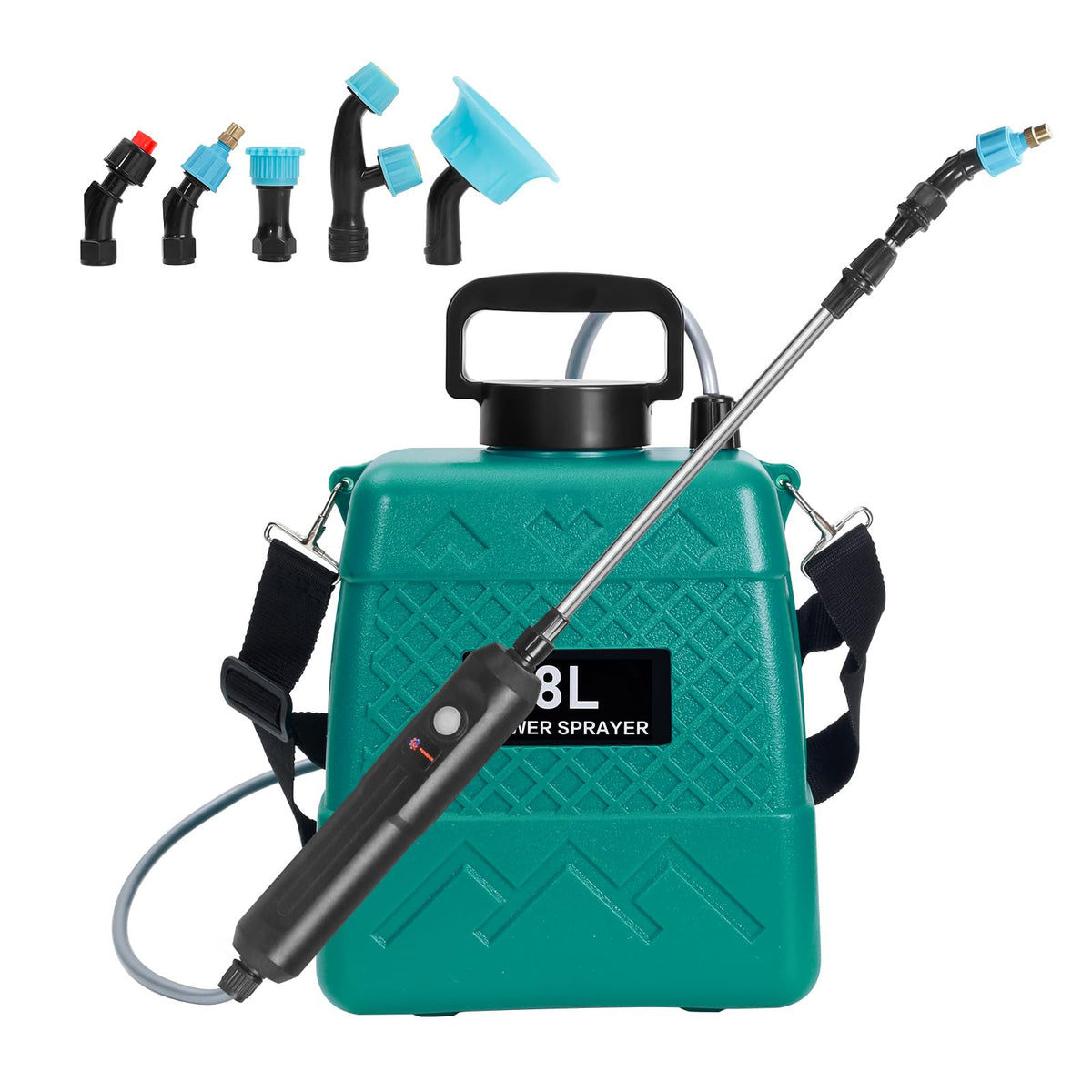 PUAODER Garden Sprayer 2-Gallon delivers precise coverage for small plants.